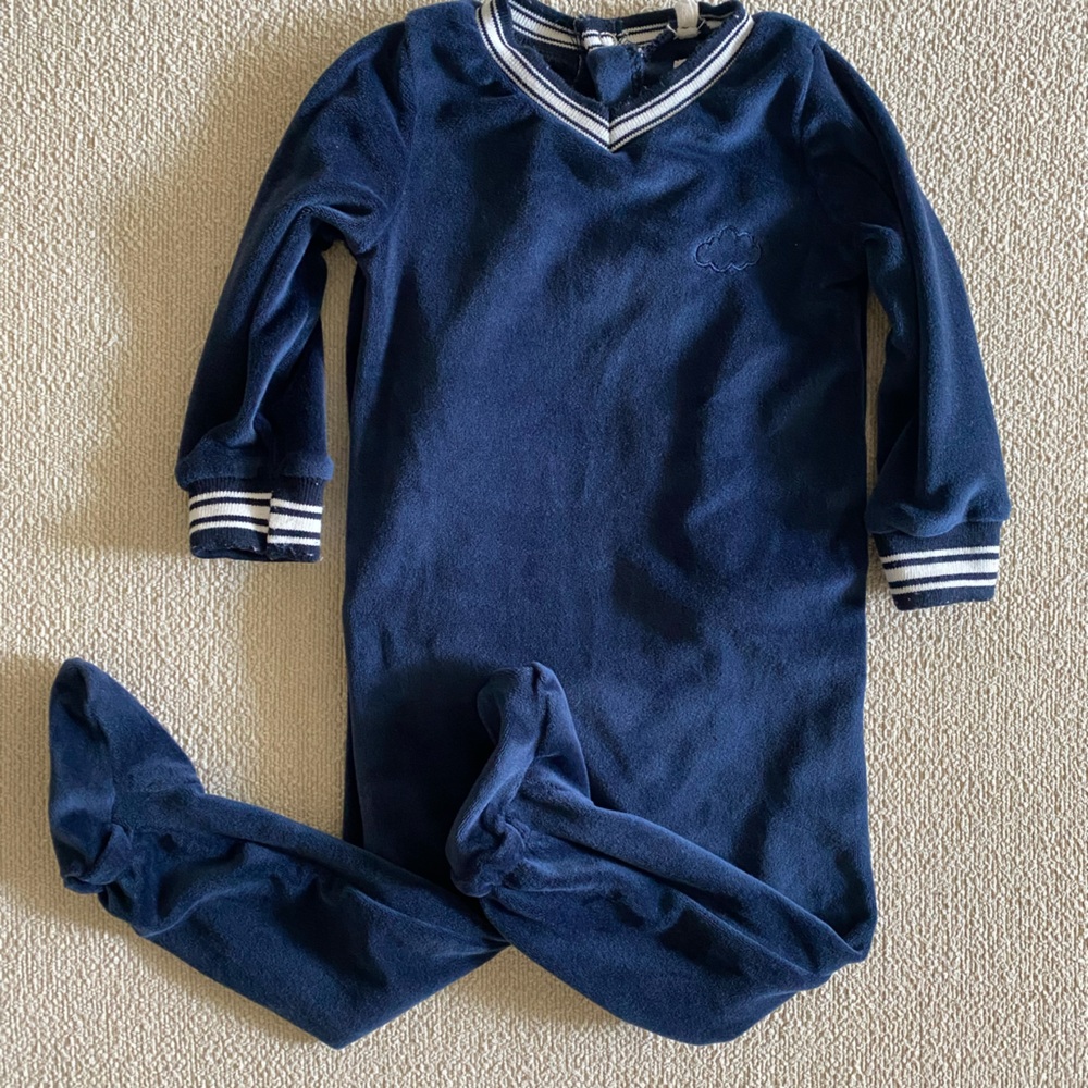 Pouf Baby Navy Blue Onesie
